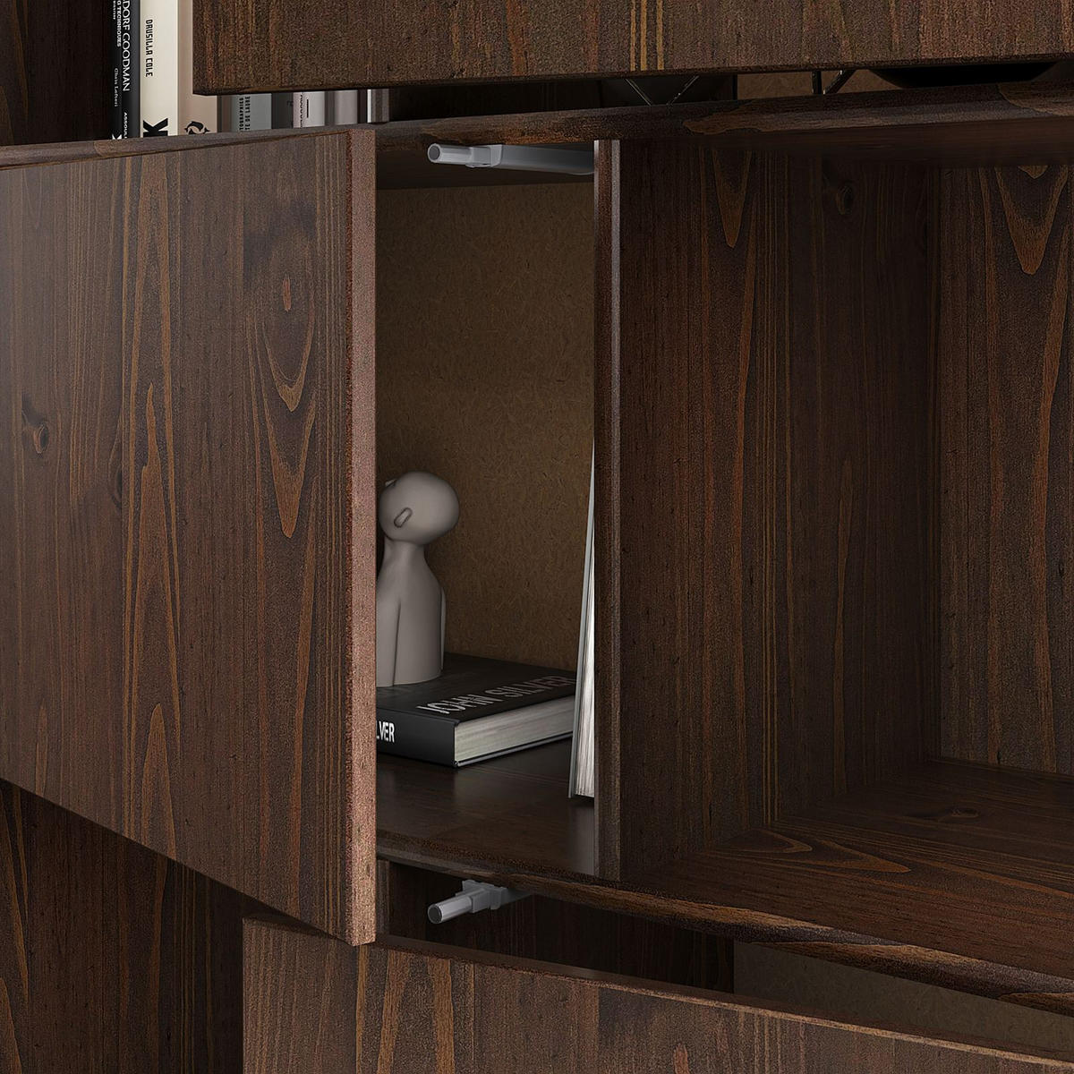 HIGHBOARD SIMONA - Nussbaumfarben, Holz (95/139/37cm) - IDIMEX