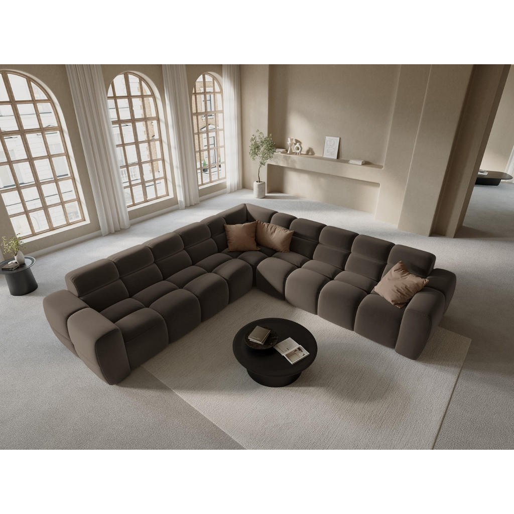 Thumbnail - Micadoni Ecksofa, Hellbraun, Textil, 5-Sitzer, L-Form, 310x310 cm, Hergestellt in Europa, Oeko-Tex®, Wohnzimmer, Sofas &...