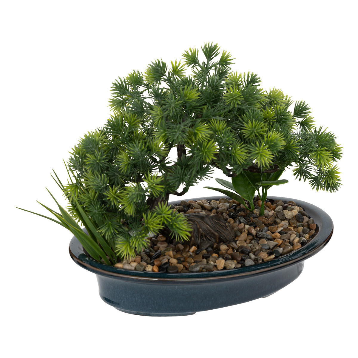 KUNSTPFLANZE im Topf 26/20/24 cm - Grün, Keramik (24cm) - Atmosphera Createur d´interieur
