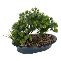 KUNSTPFLANZE im Topf 26/20/24 cm - Grün, Keramik (24cm) - Atmosphera Createur d´interieur