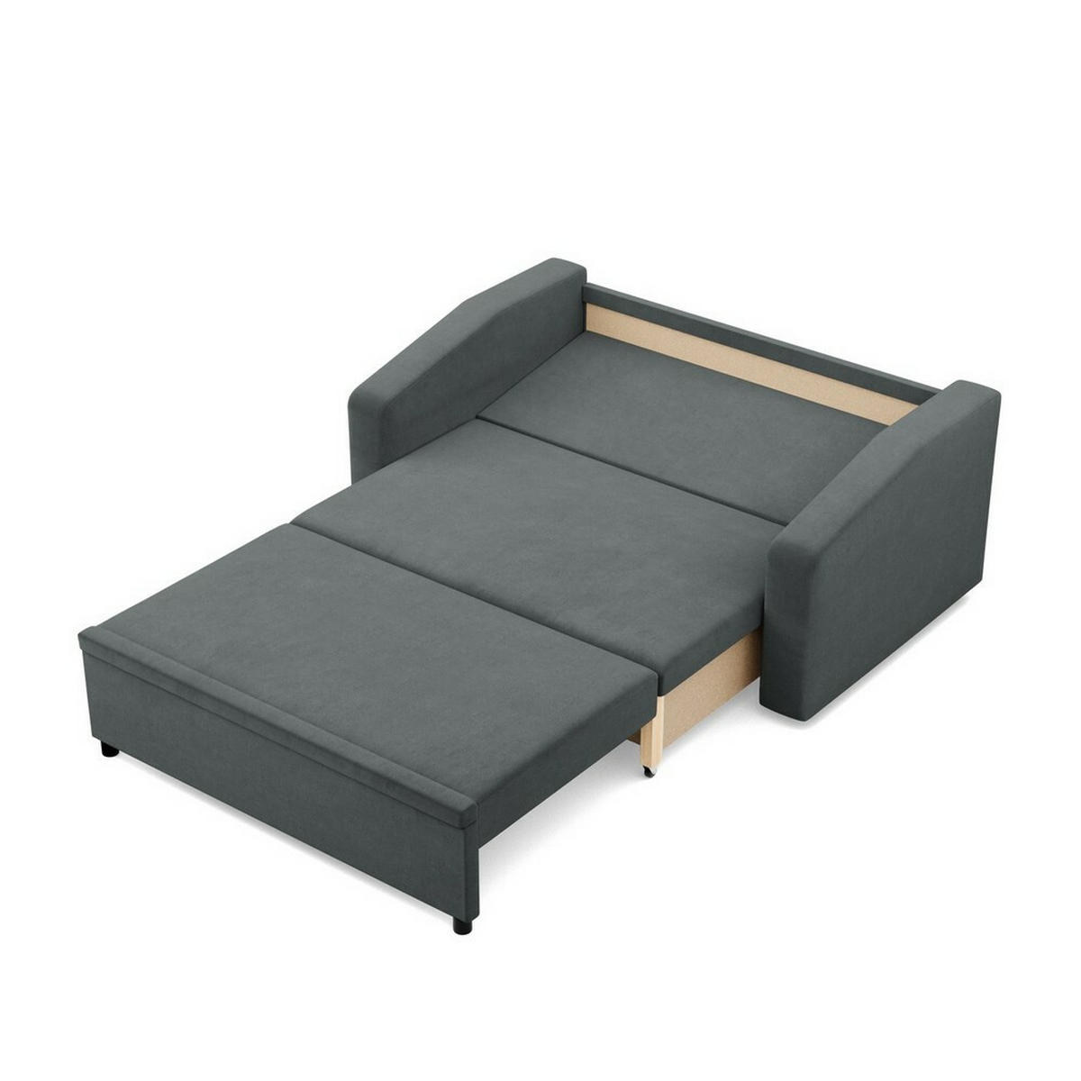 SOFA Neo mit abgeschrägter Armlehnen dunkelgrau - Dunkelgrau, Textil (148/90/87cm) - SIMKAM Furniture