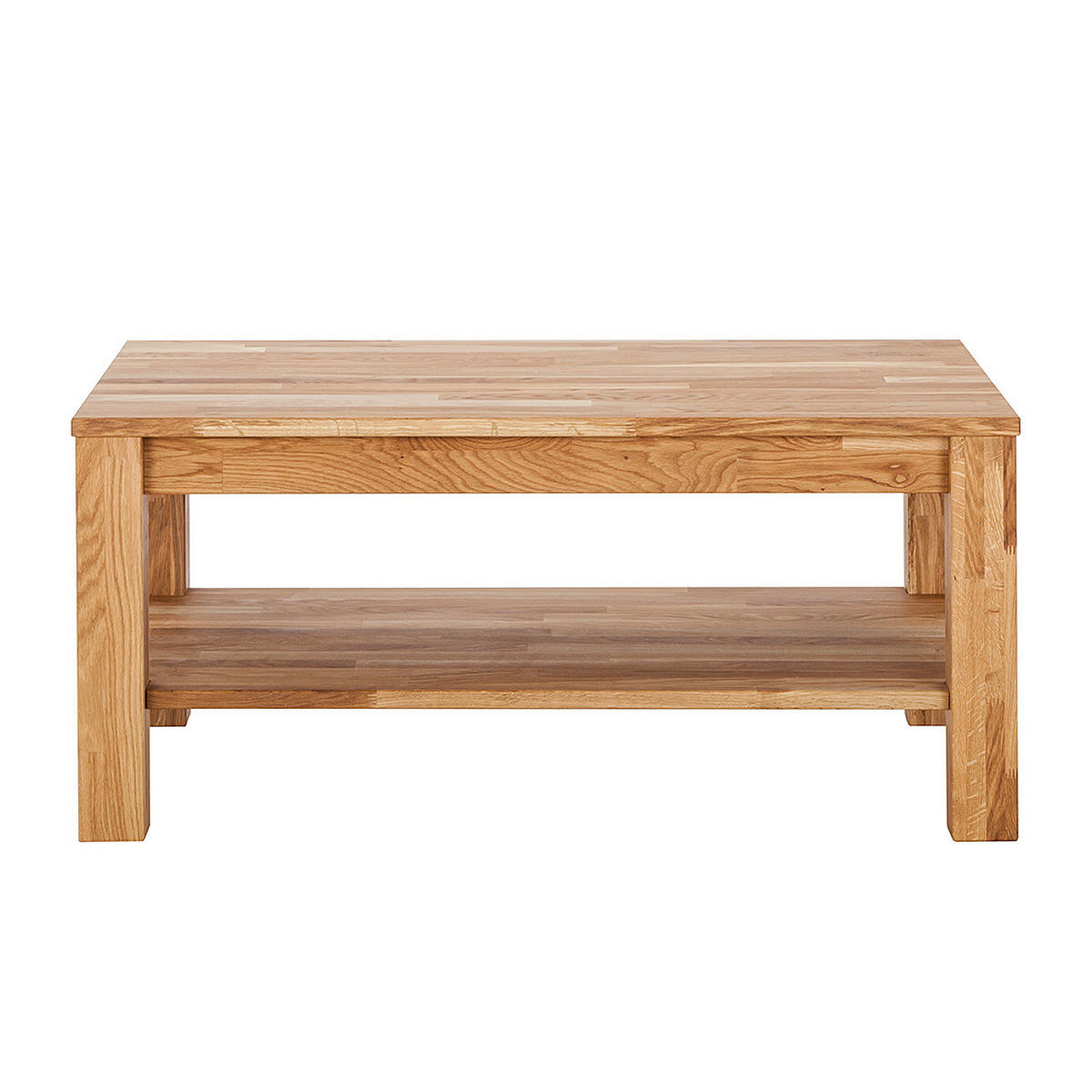 COUCHTISCH - Eiche massiv - Eichefarben, Holz (60/100/45cm) - home24