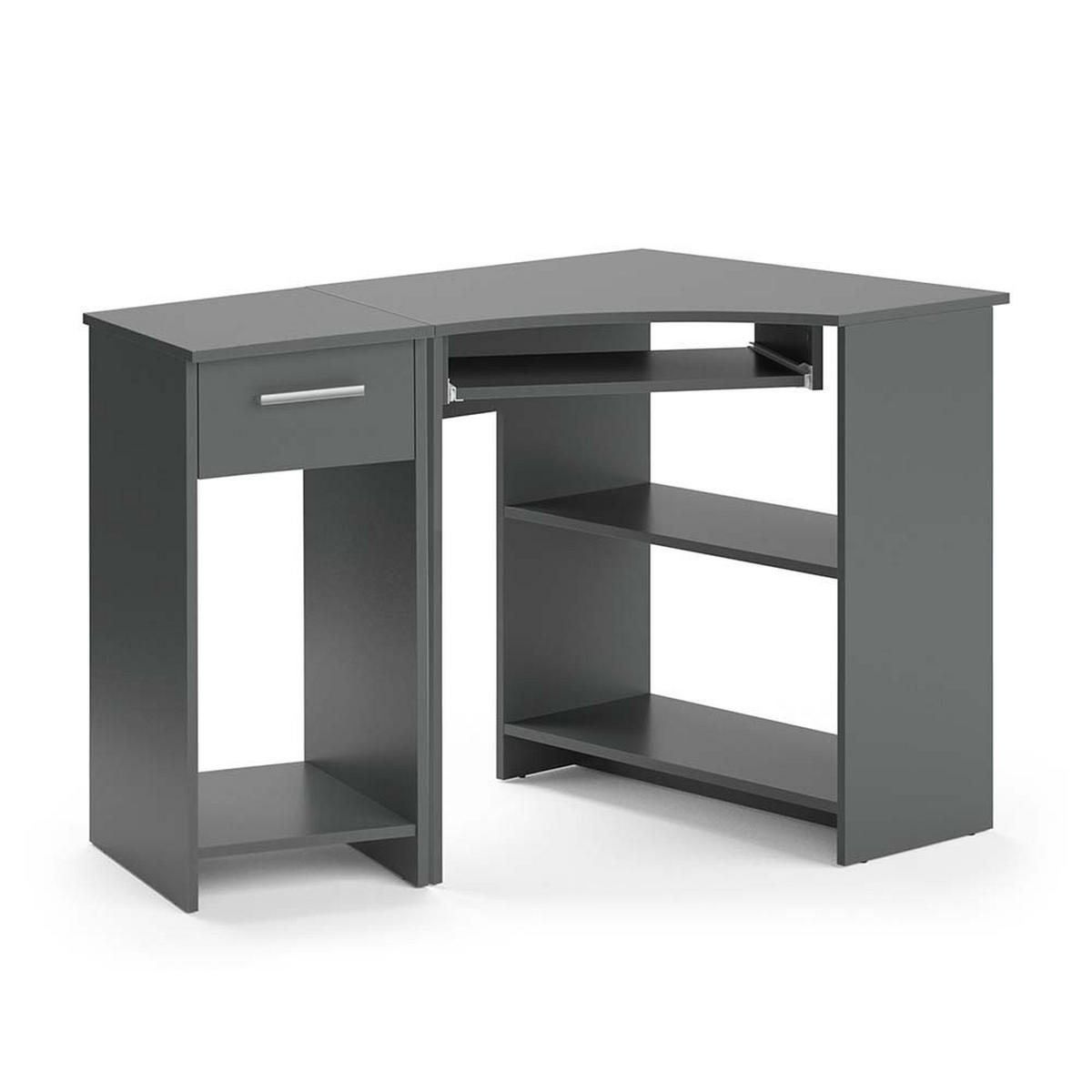 ECKSCHREIBTISCH Odin Anthrazit 83 x 76 cm Set mit PC-Schrank - Anthrazit, Holzwerkstoff (76/83/77cm) - Vicco