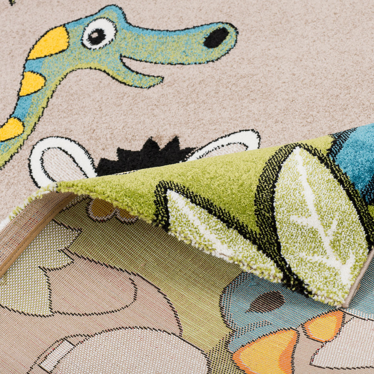 KINDER TEPPICH FARO SAFARI BUNT TIERE - Multicolor, Textil (140/200cm) - Pergamon