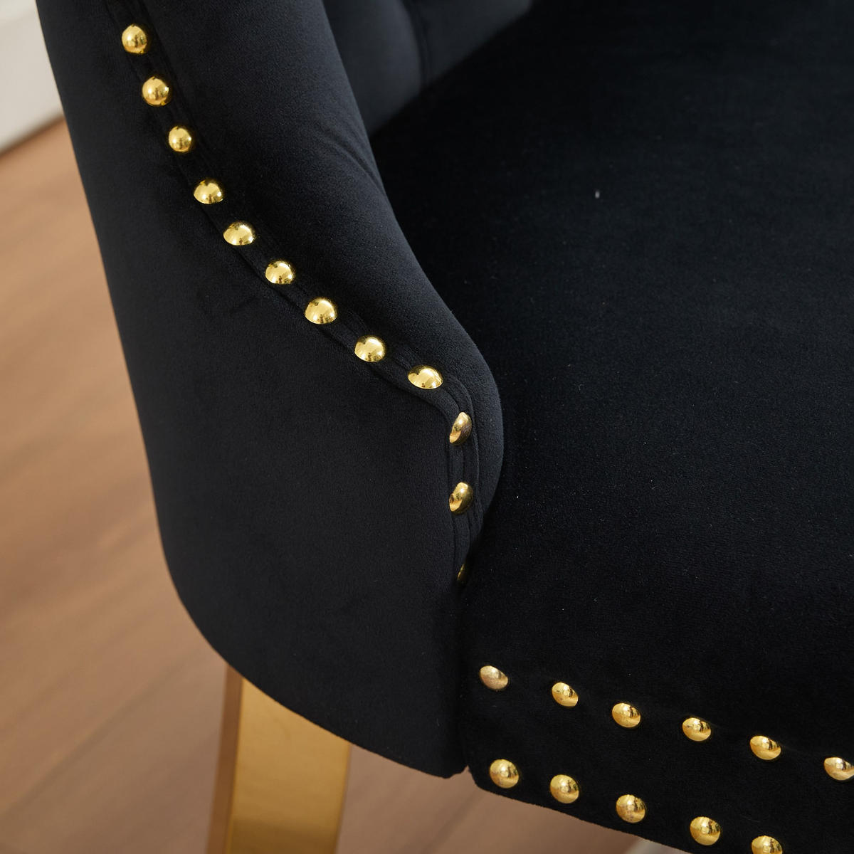 SITZBANK DE-36330 2-Sitzer mit goldenen Beinen Schwarz - Schwarz, Metall (116/89.5/58cm) - ComfortXL