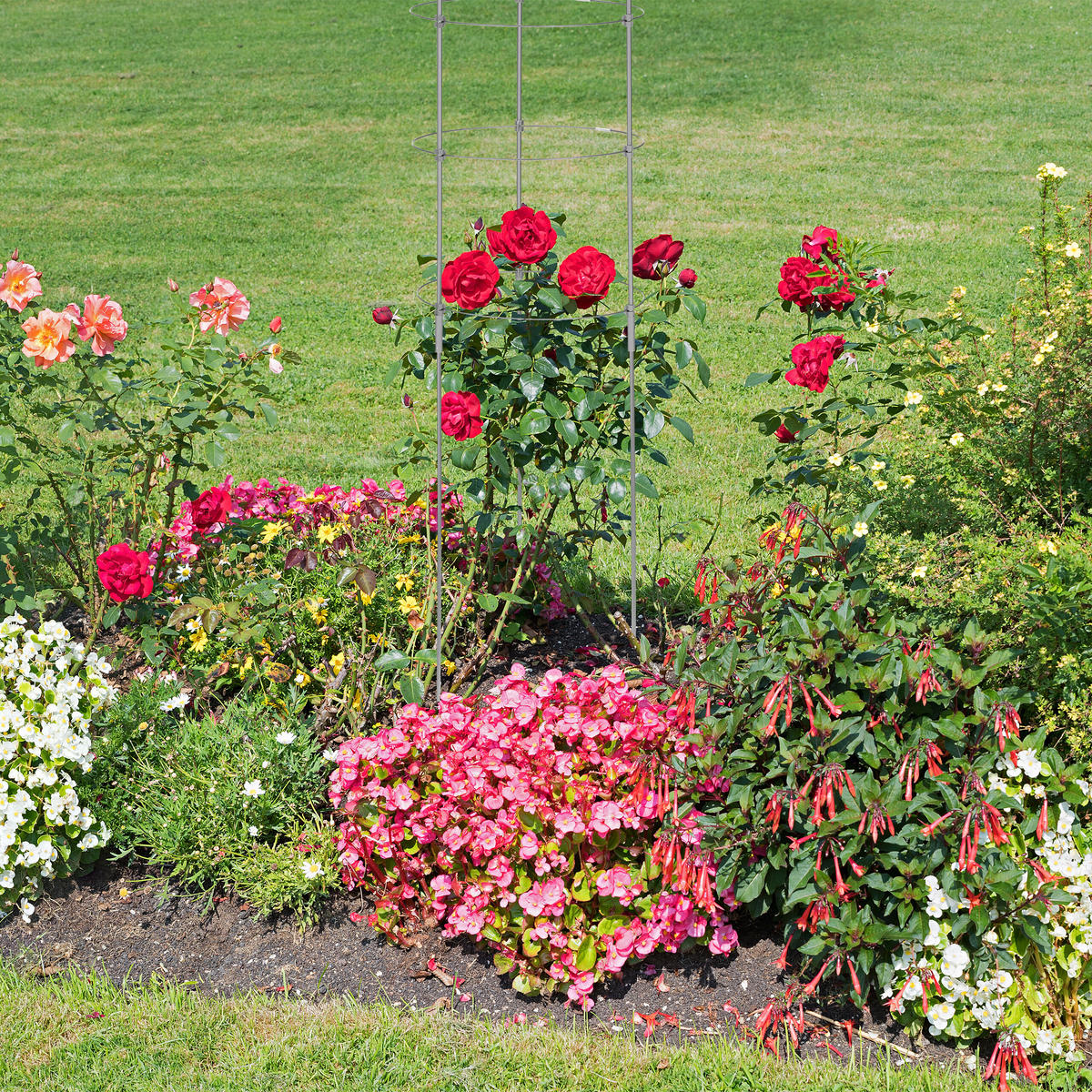 2XRANKHILFE - Grau, Kunststoff/Metall (30/150/30cm) - Relaxdays