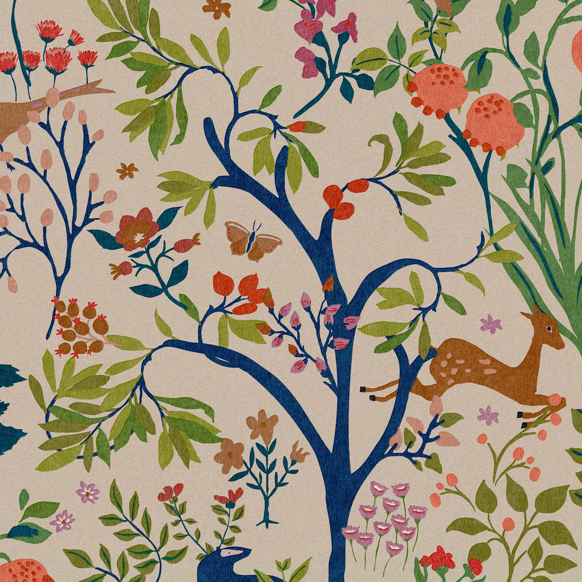 VLIESTAPETE Zauberwald 1005x52cm - Multicolor, Papier/Kunststoff (52/1cm) - Joules