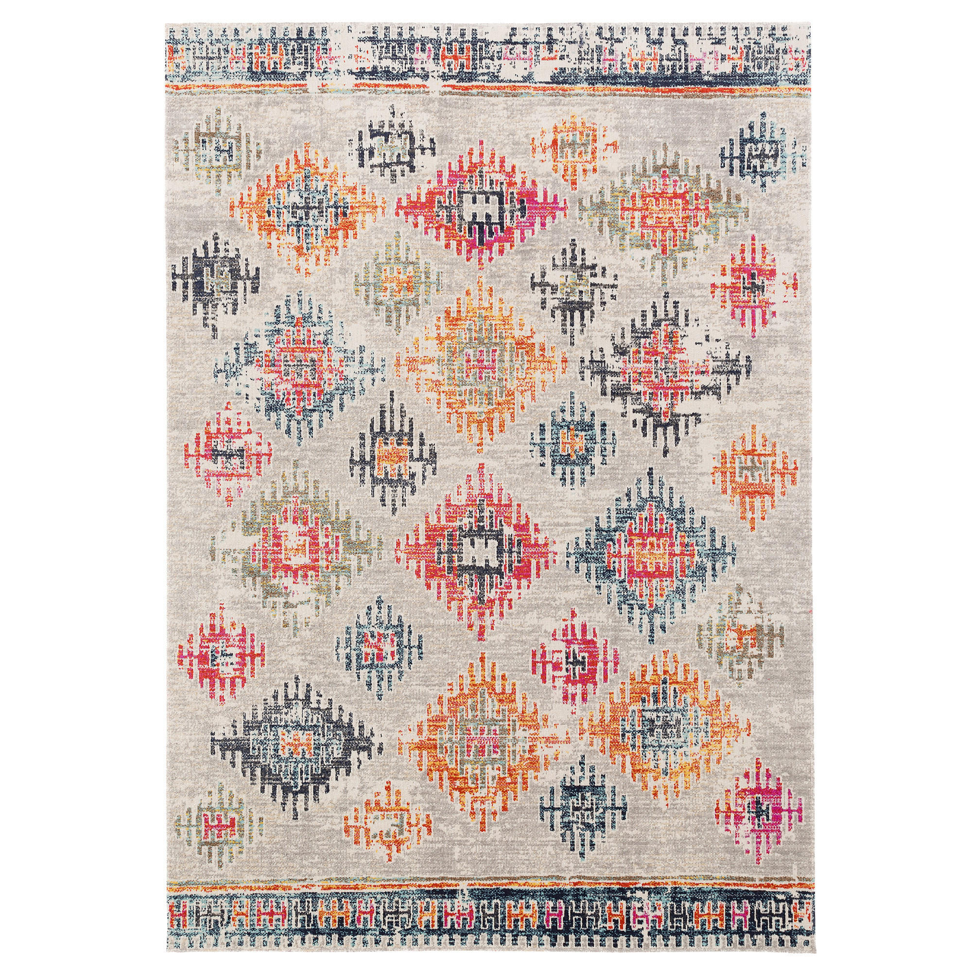 DESIGNER TEPPICH VINTAGE ZOE ORIENT RAUTEN VINTAGE - Multicolor, Textil (140/200cm) - Pergamon