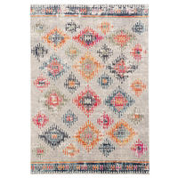 KURZFLOR DESIGNER TEPPICH MODERN VINTAGE ORIENT MUSTER - Nickelfarben, Textil (140/200cm) - Pergamon