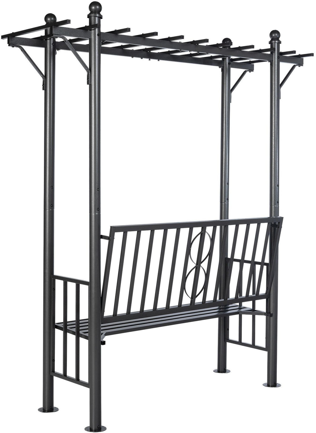 ROSENBOGEN Metall Anthrazit - Anthrazit, Metall (186/221/66cm) - CLP