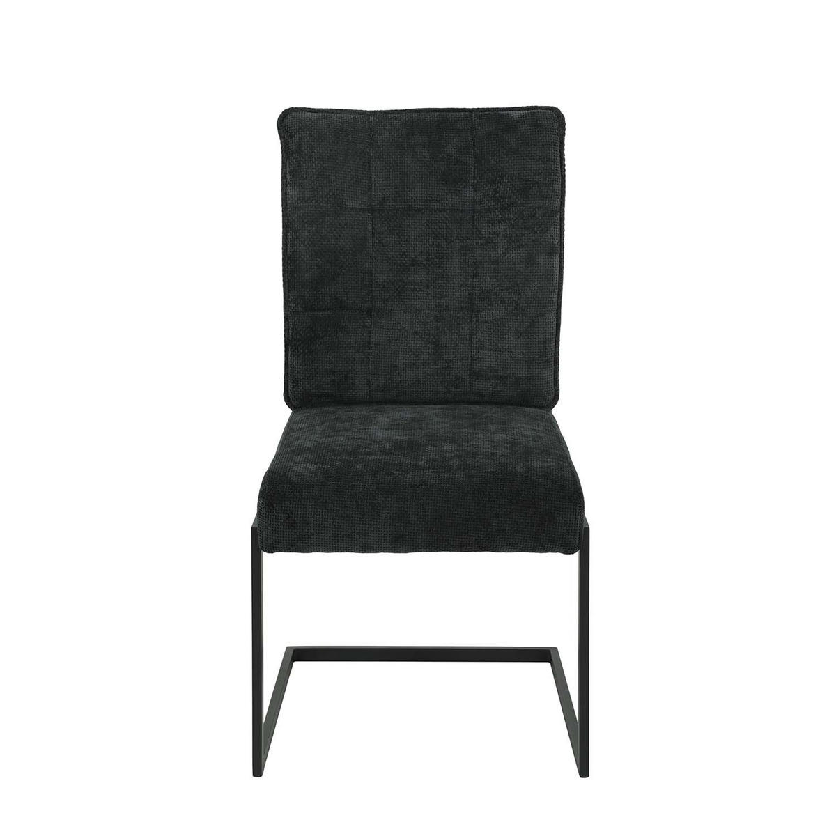 SCHWINGSTUHL 2 Stück Olivia - Anthrazit - Anthrazit/Schwarz, Textil/Metall (52/98/49cm) - Hela Vertriebs GmbH