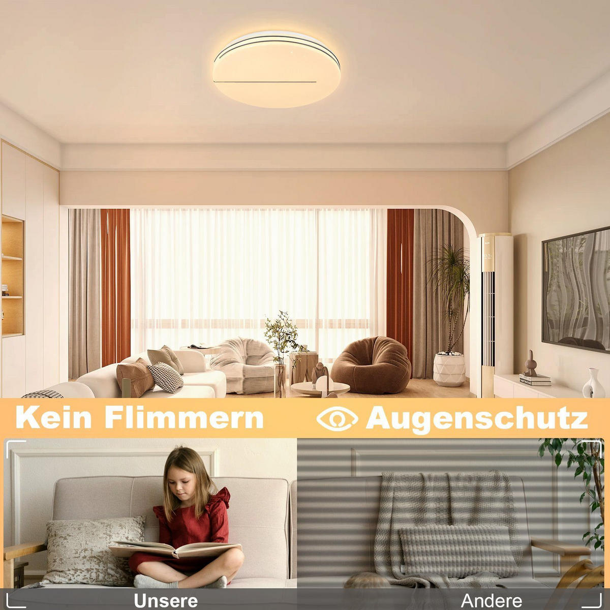 LED-DECKENLEUCHTE Sternenschwert 27 cm - Weiß, Kunststoff (27/27/6cm) - Nettlife