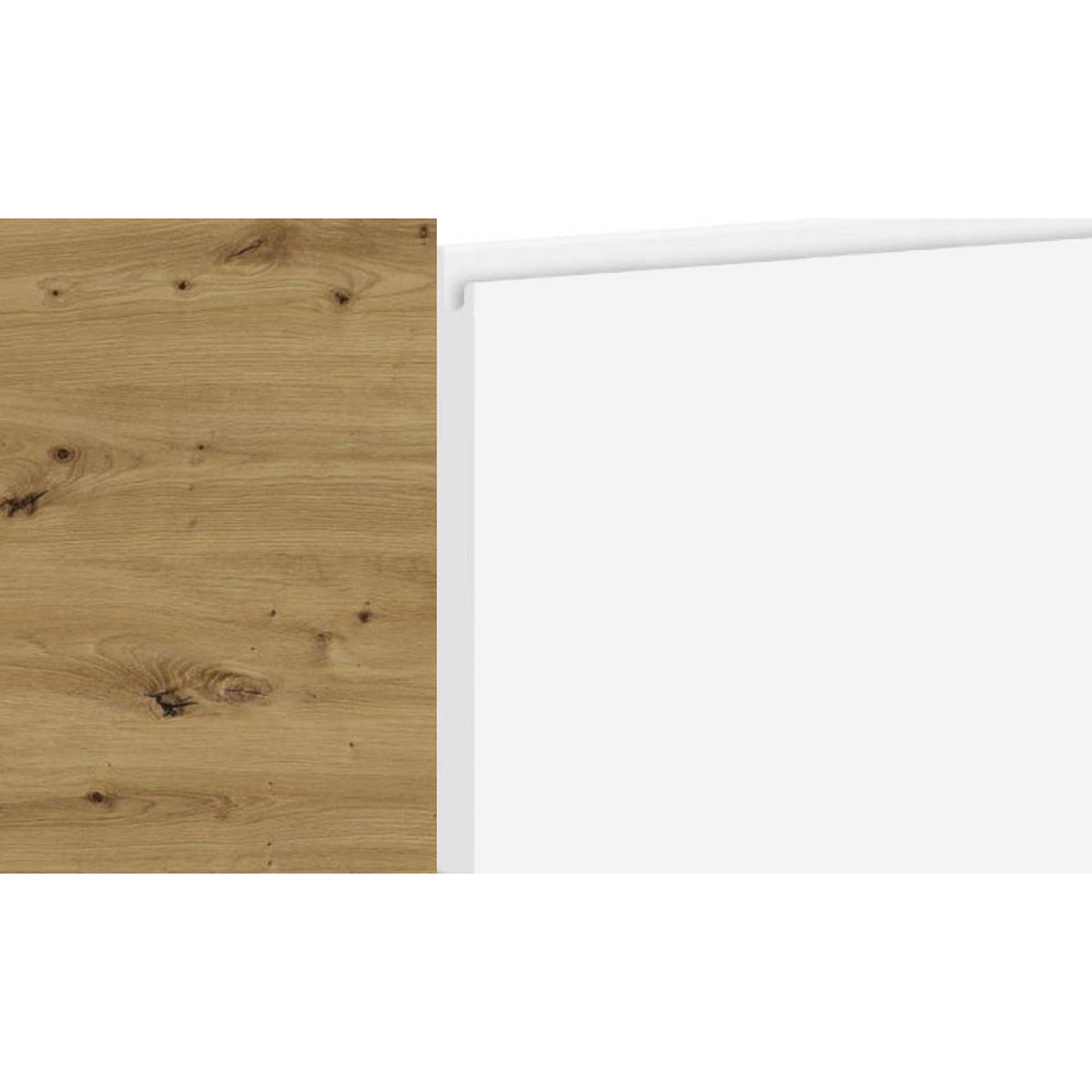 ECKHÄNGESCHRANK Avellino W14/60 Eiche Artisan / Weiß Acryl Matt 60 / 60 / 96cm - Eiche Artisan/Weiß, Holz/Holzwerkstoff (60/96/60cm) - Feldmann-Wohnen