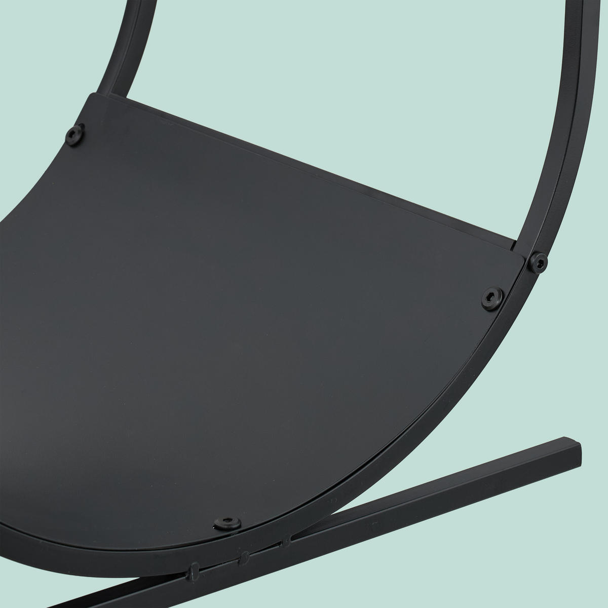 KAMINHOLZREGAL - Schwarz, Metall (46/40/38cm) - Relaxdays