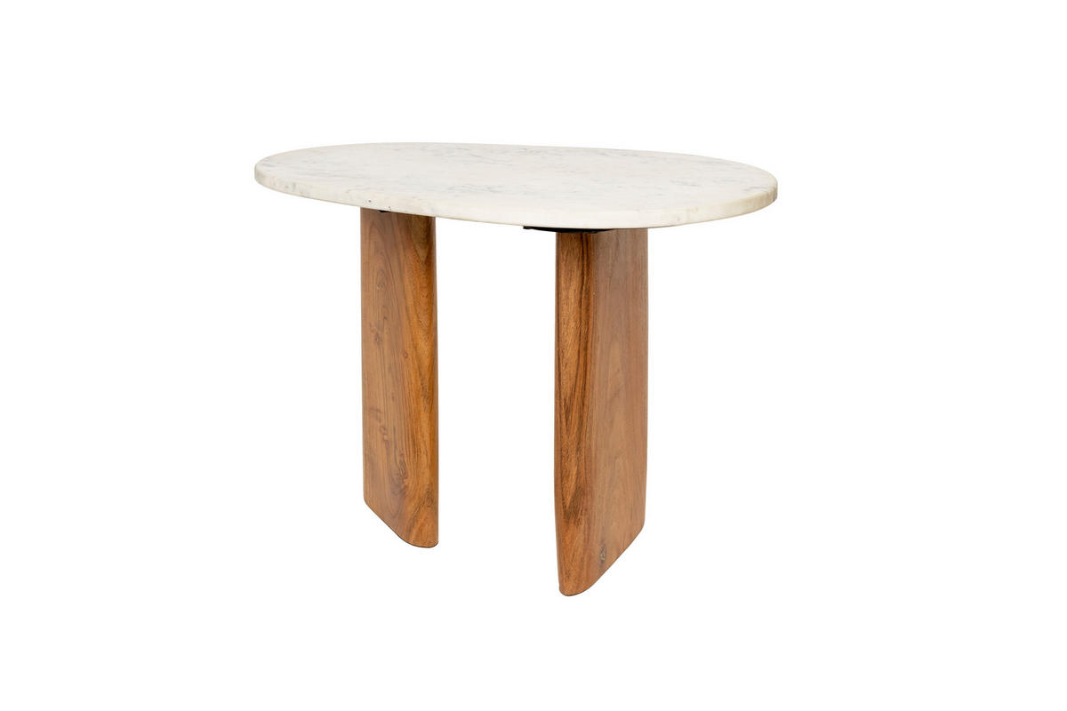 BEISTELLTISCH Tanda - Beige - 56/37/39 cm - Beige, Stein (56/37/39cm)