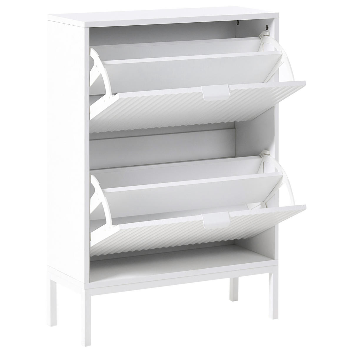DULAP DE PANTOFI alb Adelaide - alb, compozit lemnos (60/85/24cm) - Beliani