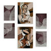 POSTER Set Mit 6 Progeny Art Abstrakt feminin Größe A3 & A4 Rahmenlos - Klar, Papier (29.7/1cm) - Nacnic