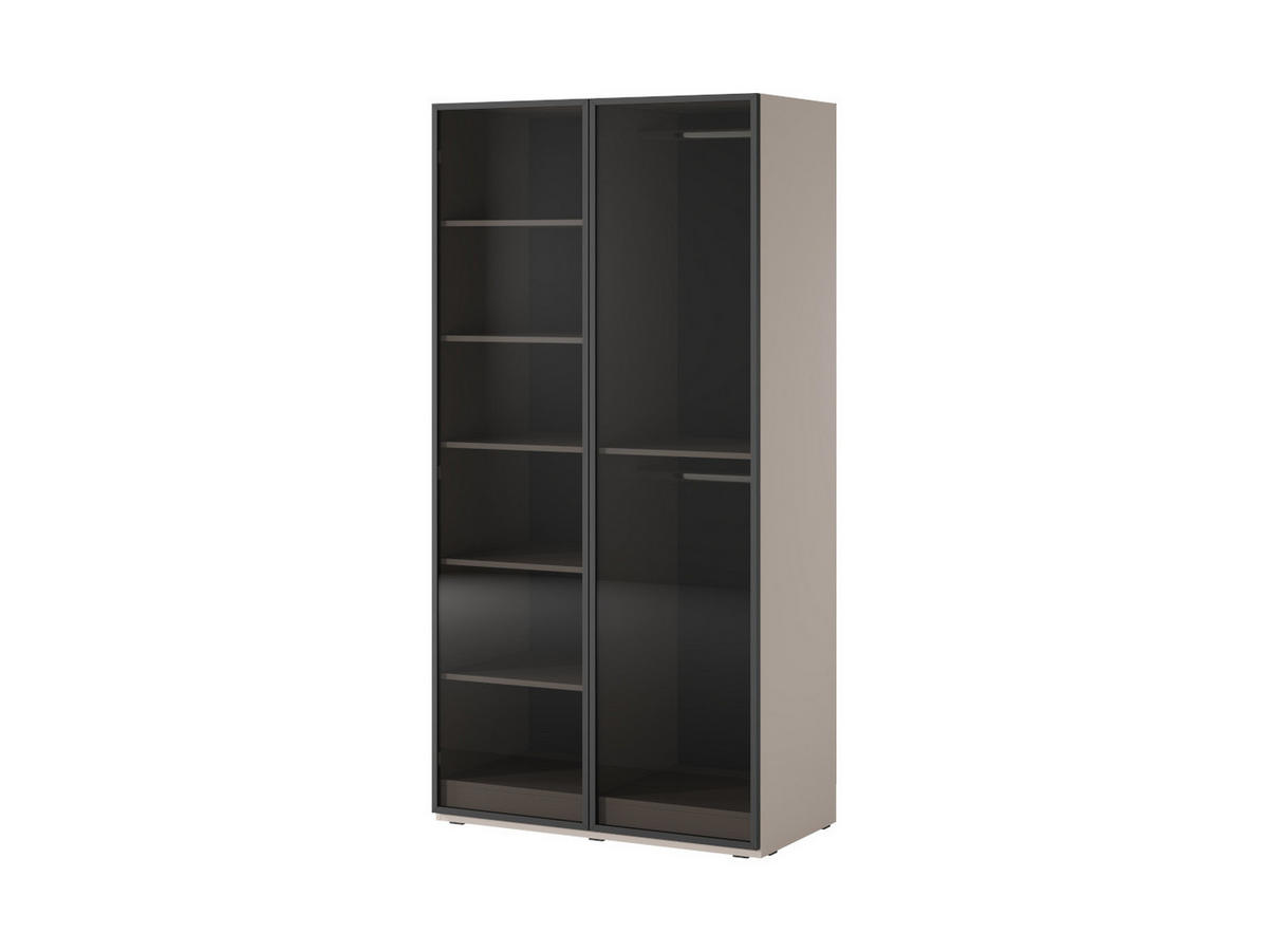 DREHTÜRENSCHRANK ATELIO 202/200/51 cm Modern Kleiderschrank 4-türig Kaschmir - Kaschmir, Holzwerkstoff (202/200/51cm) - MASSENO