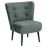 POLSTERSESSEL Kassi Samtvelours petrol - Petrol, Kunststoff (68/80/69cm) - 58aufmkessel