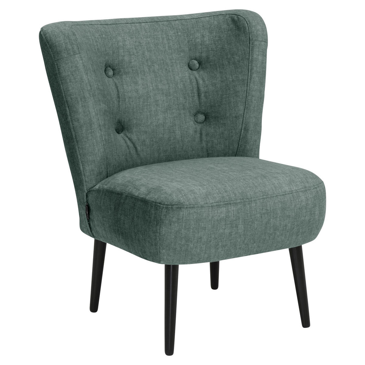 POLSTERSESSEL Kassi Samtvelours petrol - Petrol, Kunststoff (68/80/69cm) - 58aufmkessel