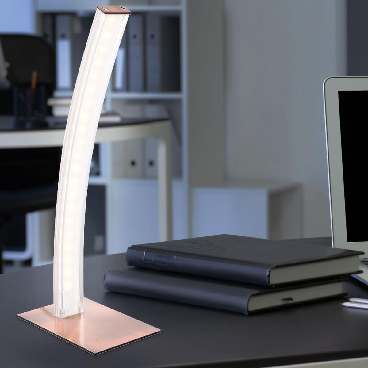 LED TISCHLEUCHTE Ace Kupfer satiniert - Kupferfarben, Metall (15/10/37cm) - Globo Lighting