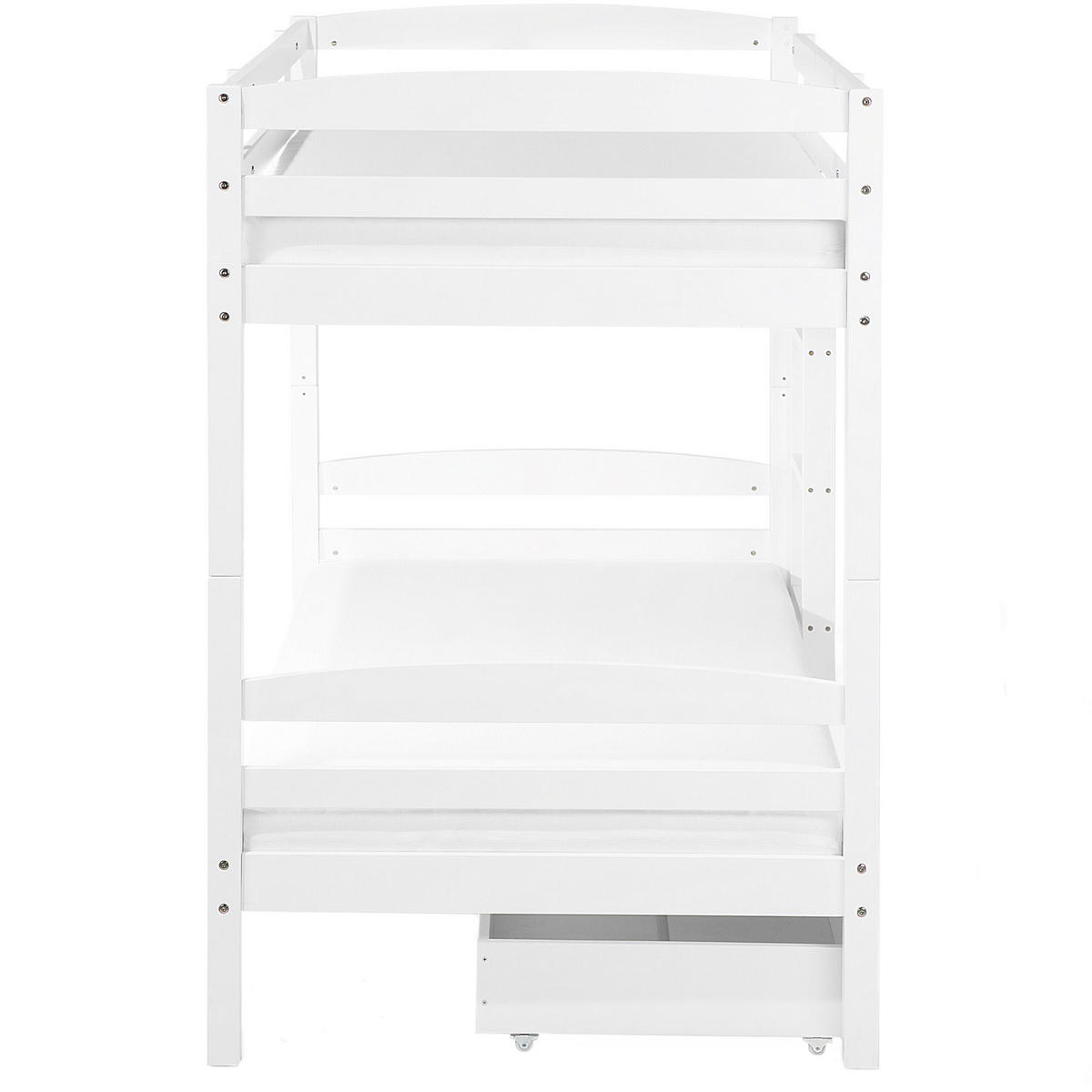 HOCHBETT Weiß 90-200 cm Regat - Weiß, Holz (90/200cm) - Beliani