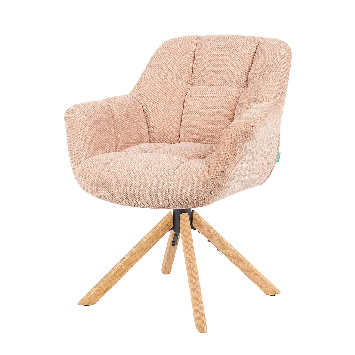 DREHSTUHL Mika-Nea - Honigeiche/Rosa, Eichenholz/Holz (65/81/66cm) - DUBI Möbel
