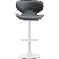 BARHOCKER 2er Set Las-Mallorcas Kunstleder weiß grau - Weiß/Grau, Kunststoff/Metall (46/108/49cm) - TPFLiving