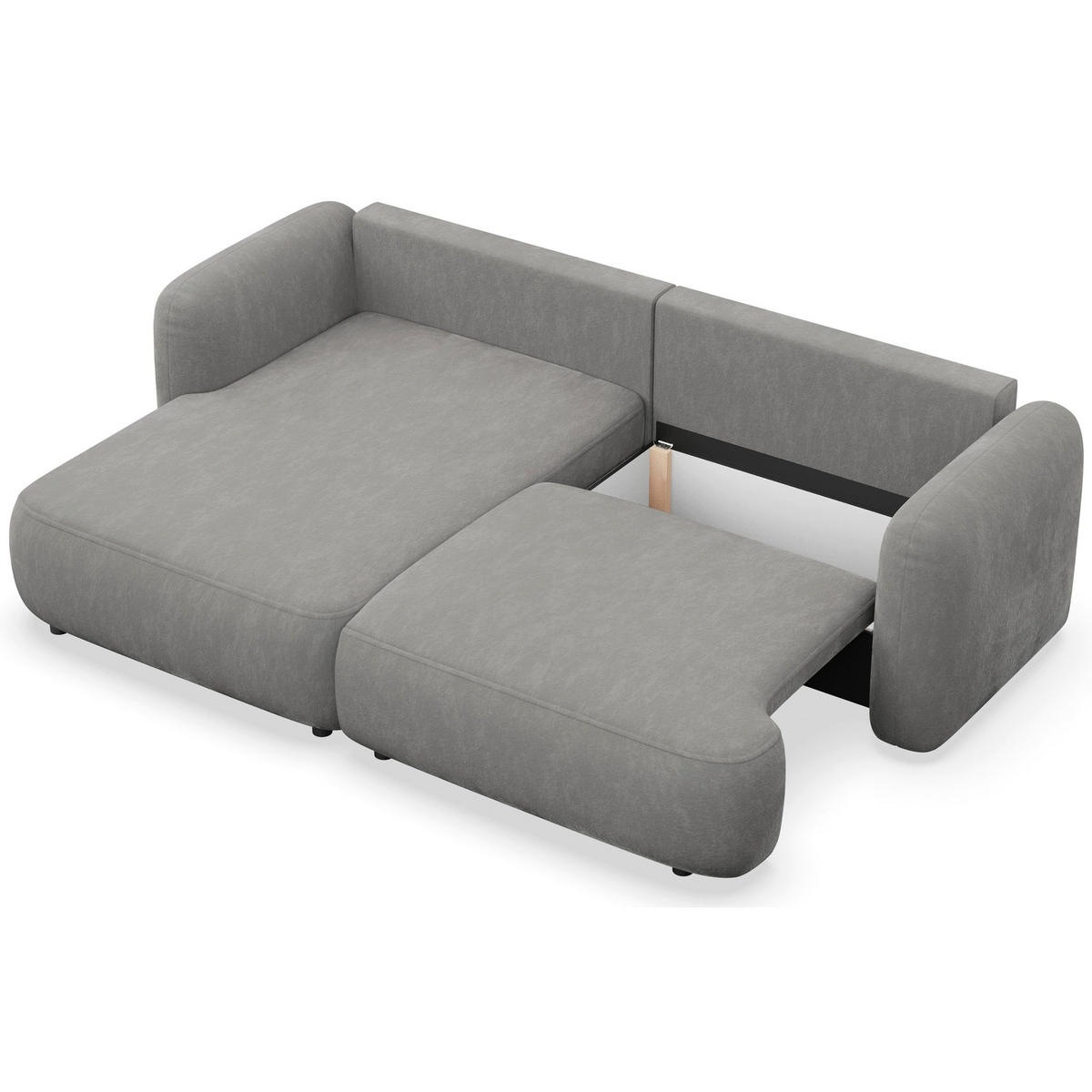 ROHOVÁ SEDAČKA Tvoya šedá žinylka - šedá/černá, textil/plast (267/175cm) - Selsey