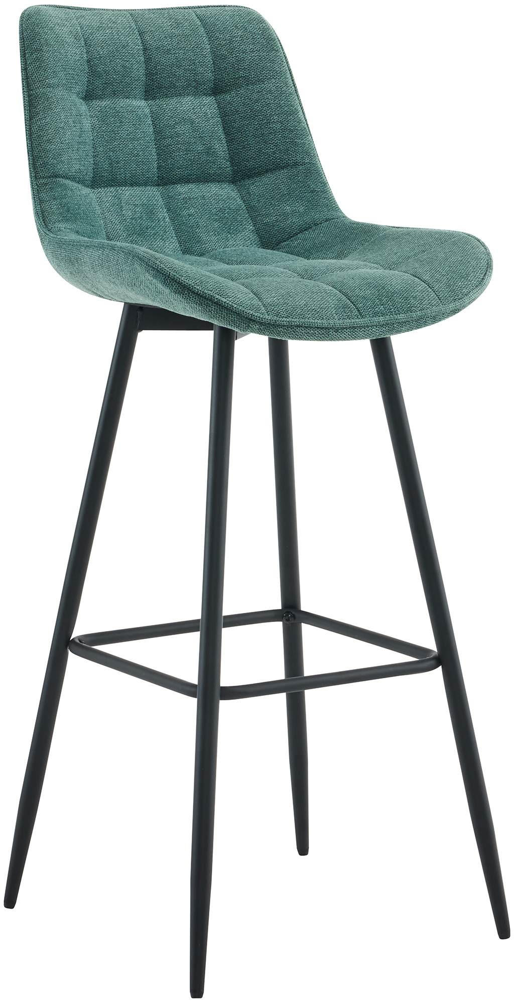 BARHOCKER Stoff grün - Schwarz/Grün, Textil/Metall (47/106/52cm) - CLP