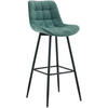 BARHOCKER SYDNEY Grün Stoff - Grün, Metall (47/106/52cm) - DELUKE