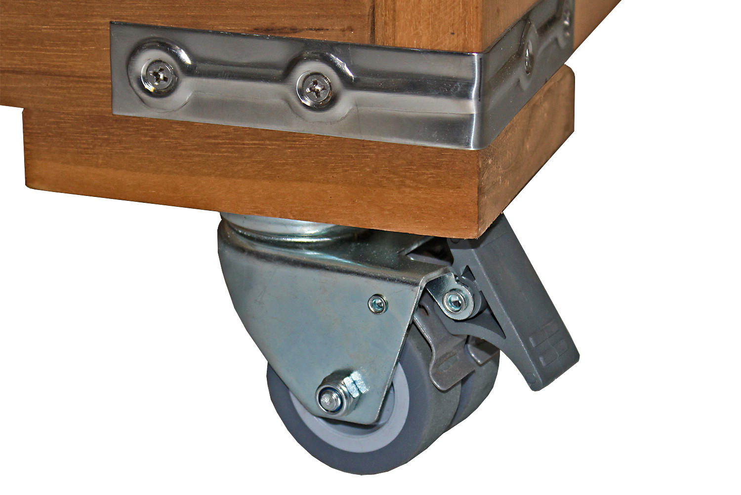 STRANDKORBROLLEN 4er Set mit Feststeller - Silberfarben/Schwarz, Kunststoff/Metall (10/6/8cm) - bene living