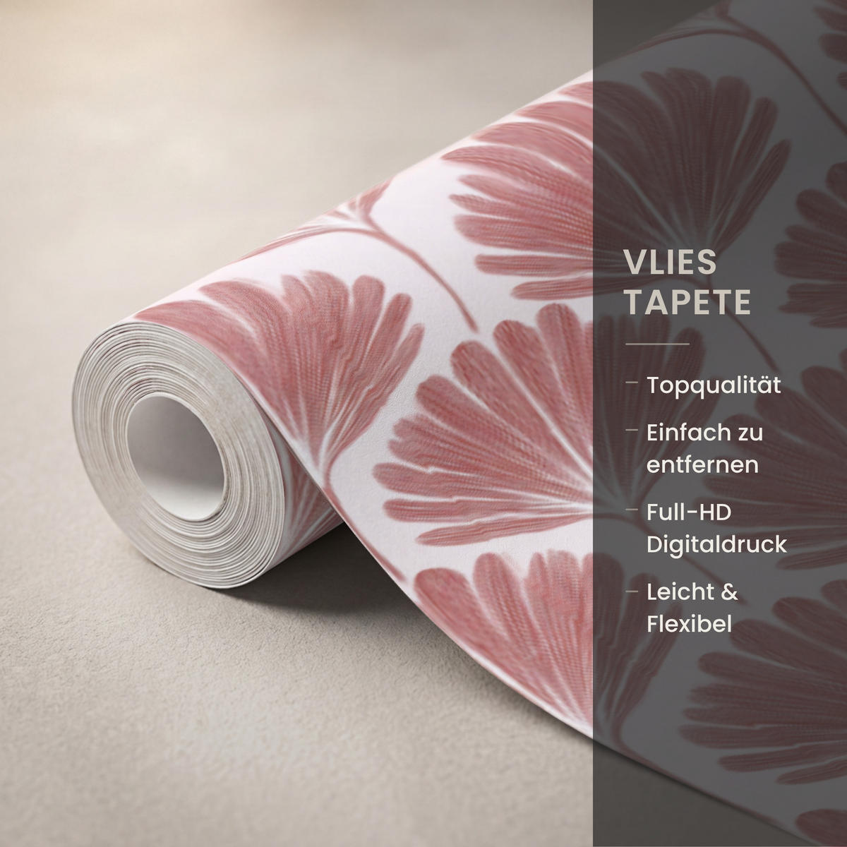 TAPETE - Fächer - Motiv - Terra - 500x200 cm - Rotbraun, Papier (500/200cm) - OnlyWow