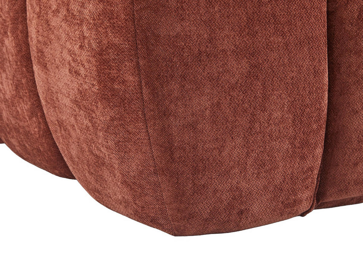 SOFA - 2 Personen - stoff - terracotta Benafo - Terracotta, Textil (190/84/104cm) - Vente-Unique