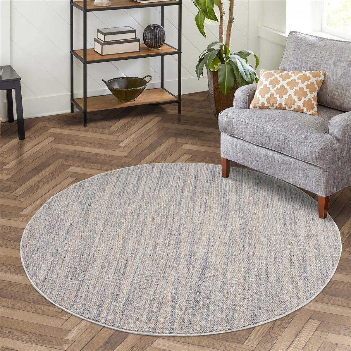 KURZFLOR-TEPPICH Clasico 0052 Grau 160 cm Rund - Grau, Textil (160/160cm) - carpet city