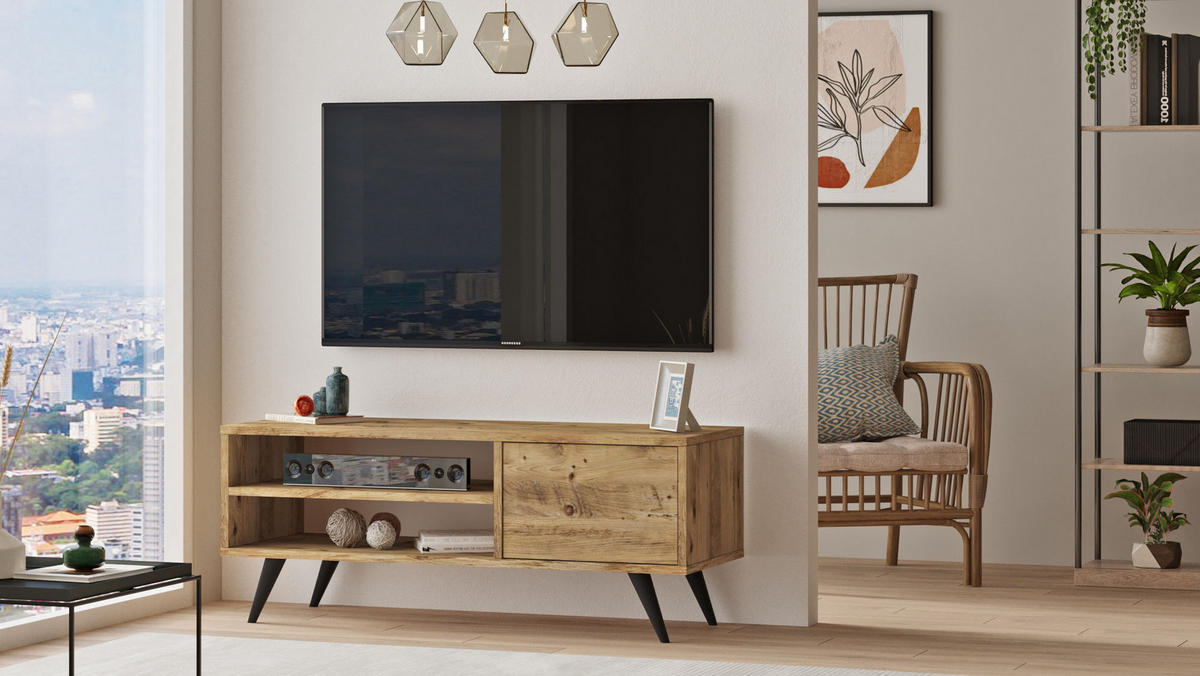 TV-MÖBEL Imo Braun - Braun, Holz (110/44/40cm) - Habitat Garten