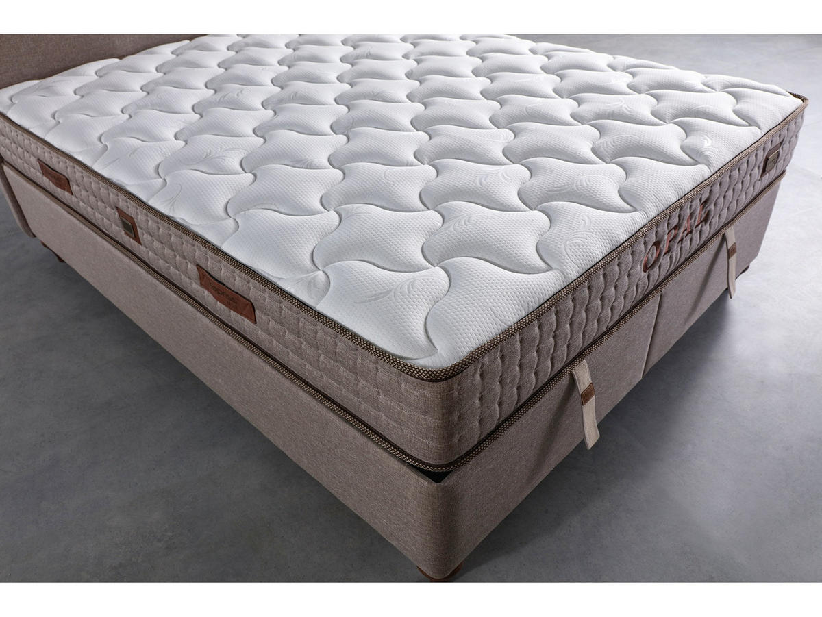POLSTERBETT Opal Braun 140x200 Braun - Braun, Textil/Metall (140/200cm) - Villa Möbel