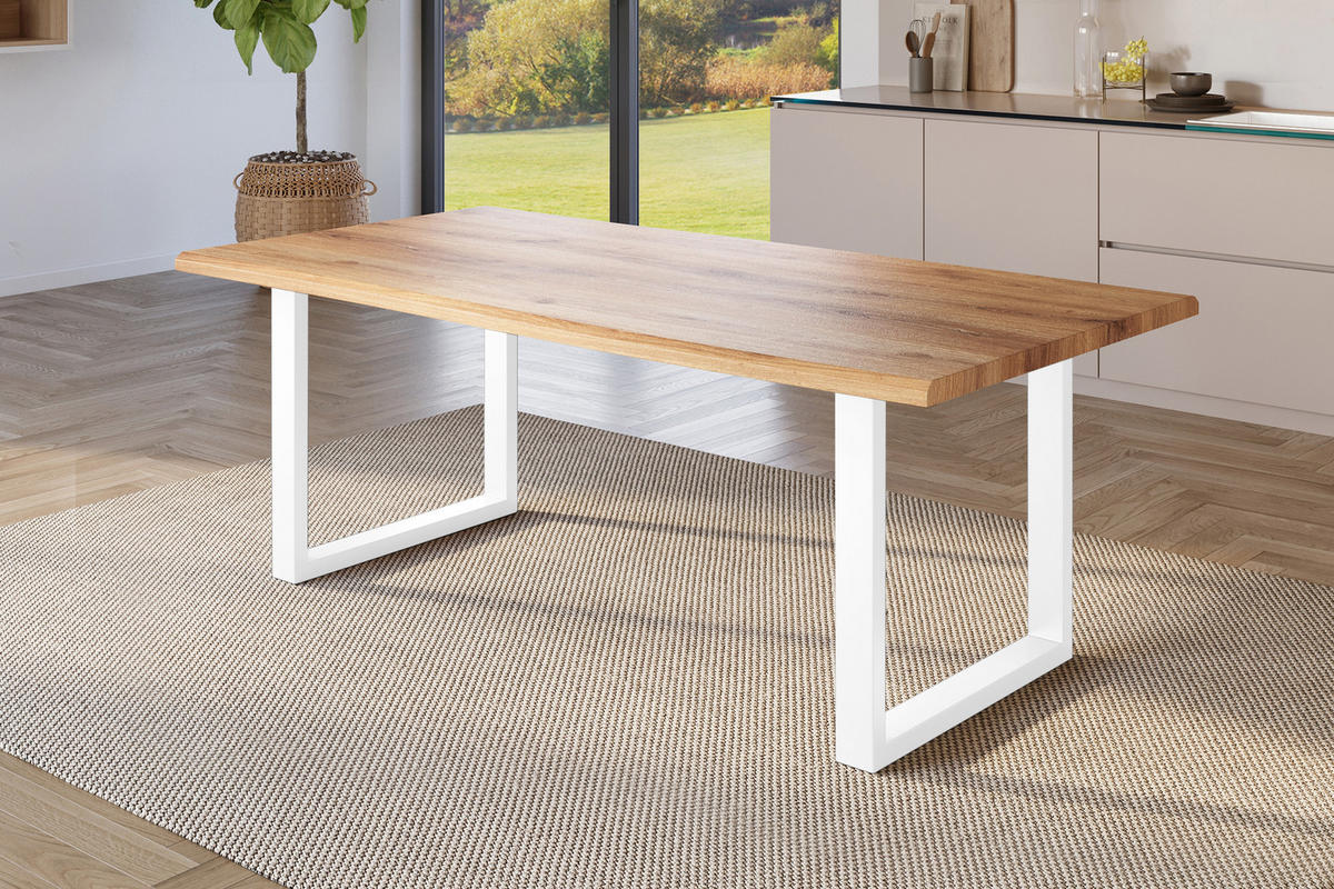 ESSTISCH JULIUS U - Wildeiche/Eichefarben, Holz (100/200/77cm) - SAM