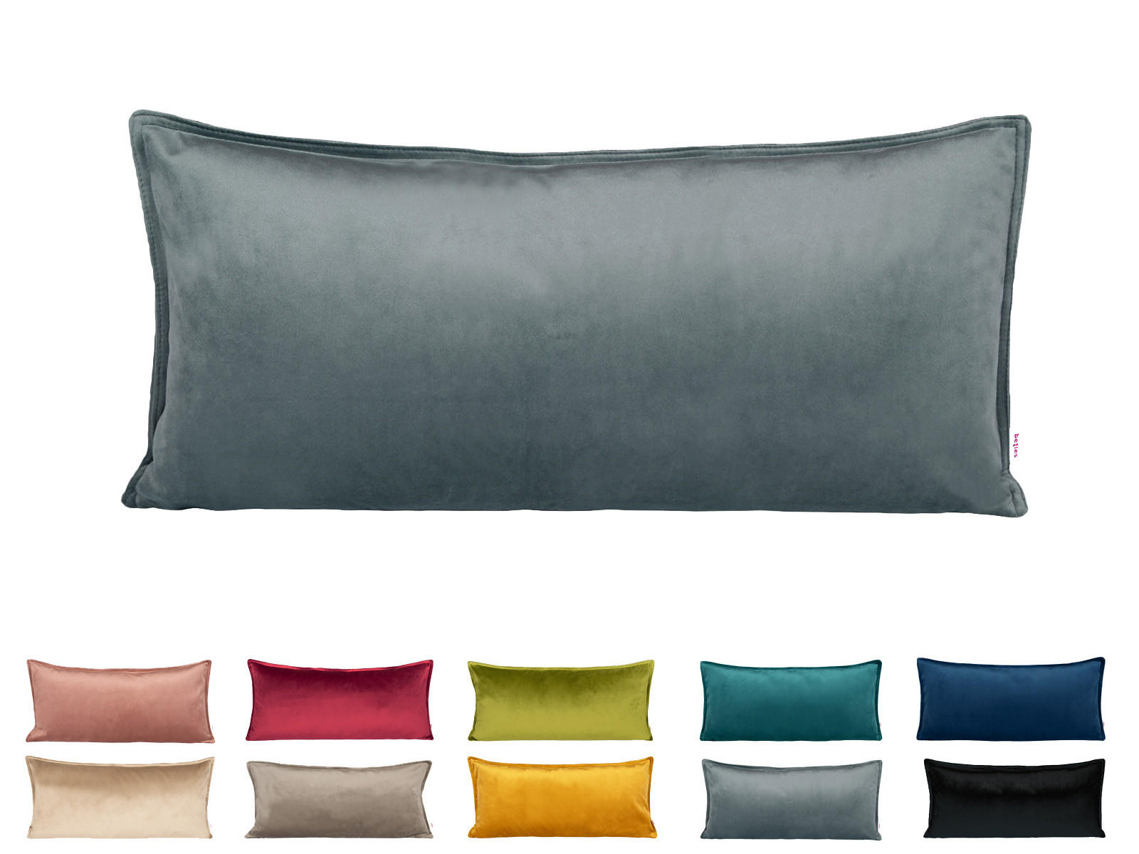 KISSENHÜLLE Samt&Sonders stein-grau 30/70 cm - Grau, Textil (30/70cm) - beties Heimtextil