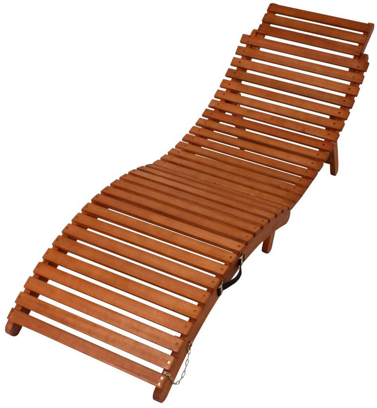 SONNENLIEGE Georg Faltbar mit Auflage Eukalyptus Gartenliege - Naturfarben, Holz (55/56/186cm) - DELUKE