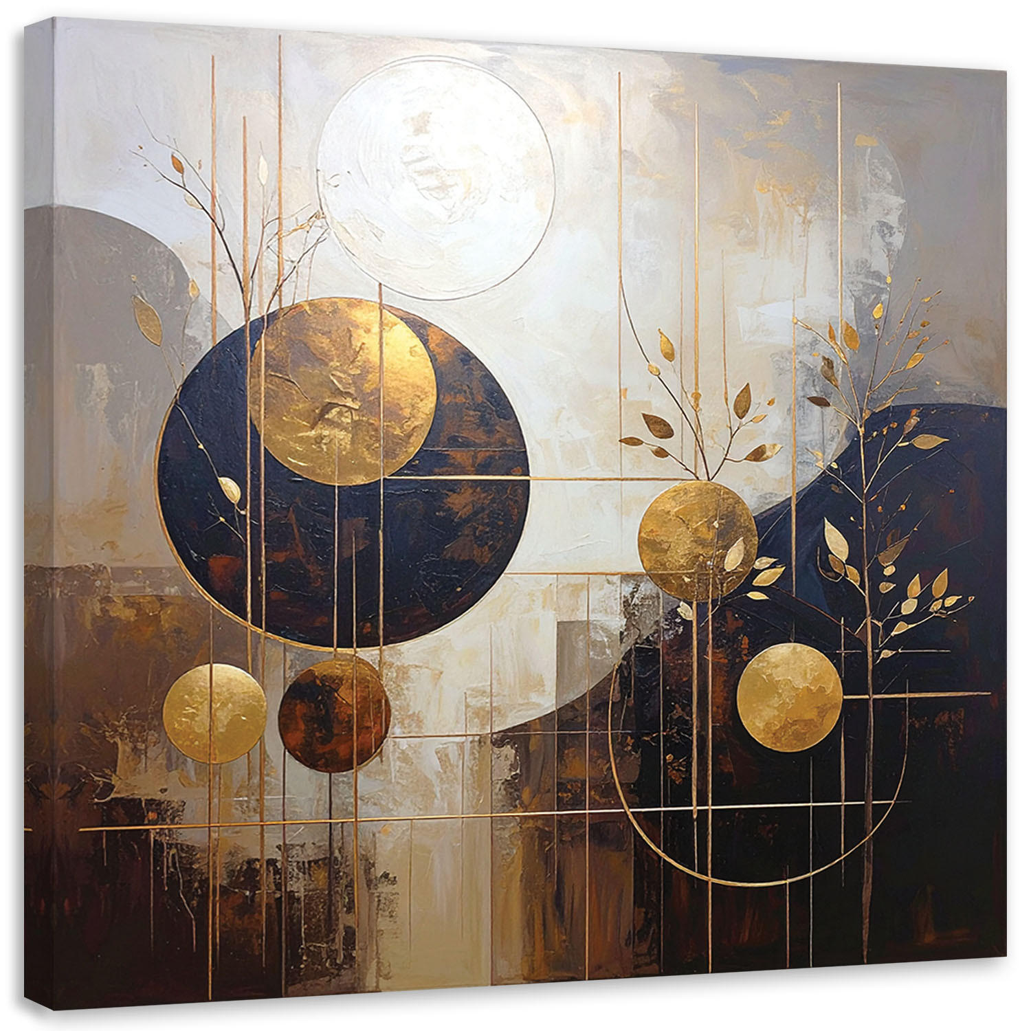 Feeby Wandbild, Braun 60x60 cm