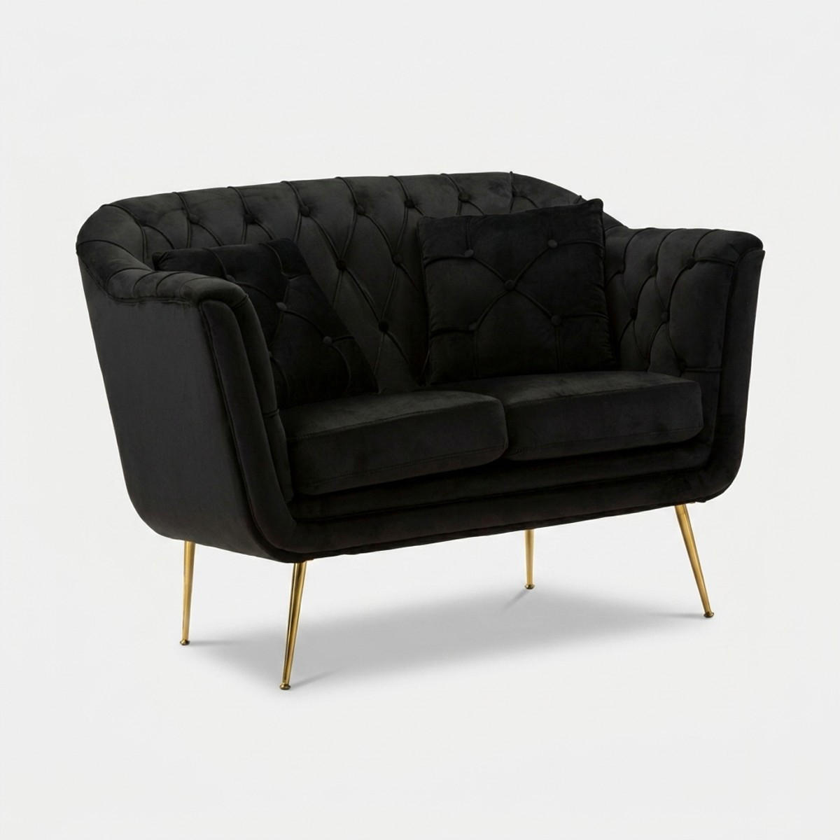 Pasmara 2-Sitzer Schwarz 130x91x83 cm