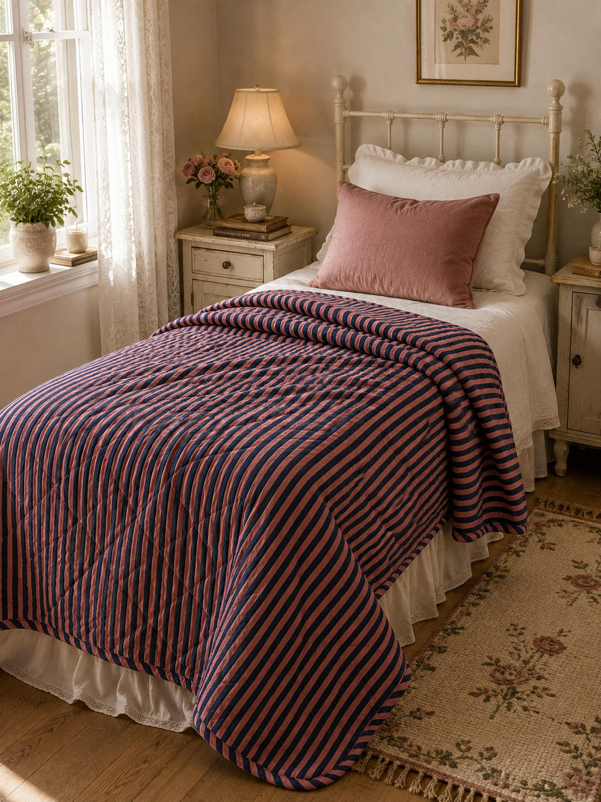 WOHNDECKE Baumwolle 140x180 cm Quilt-Optik – Gesteppt, Weich & Modern - Multicolor, Naturmaterialien (140/180cm) - AU Maison