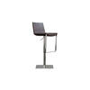 BARHOCKER FES Dunkelbraun Kunstleder - Dunkelbraun, Leder (42.5/85.5/51cm) - KAWOLA