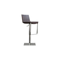 BARHOCKER FES Dunkelbraun Kunstleder - Dunkelbraun, Leder (42.5/85.5/51cm) - KAWOLA