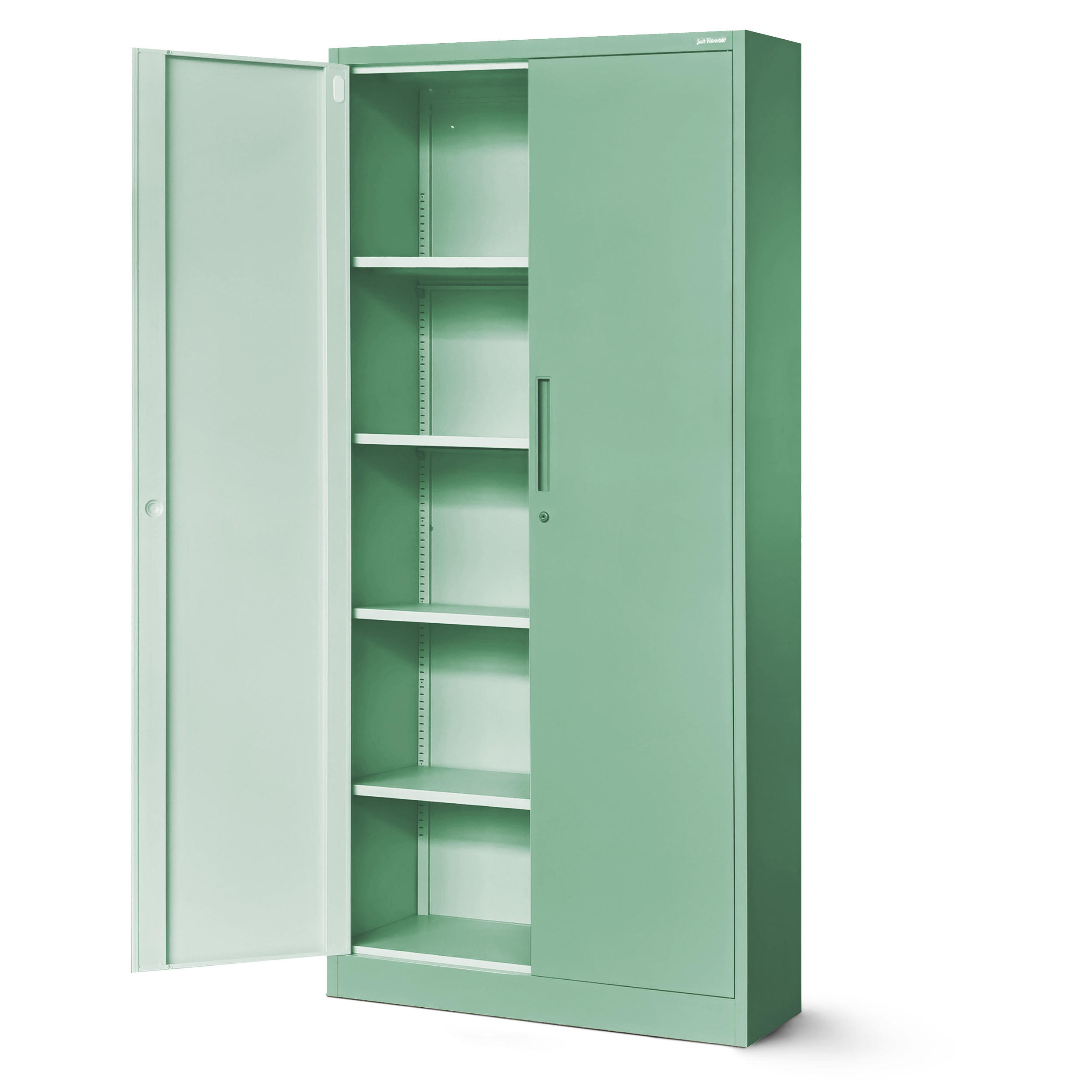 AKTENSCHRANK JAN H - Grün, Metall (90/195/40cm) - Jan Nowak