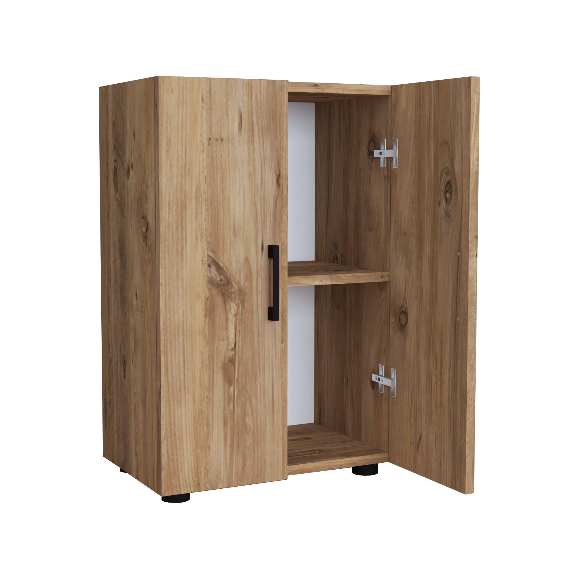 MEHRZWECKSCHRANK Åsnes - Eichefarben, Holzwerkstoff (49/74/32cm) - [en.casa]