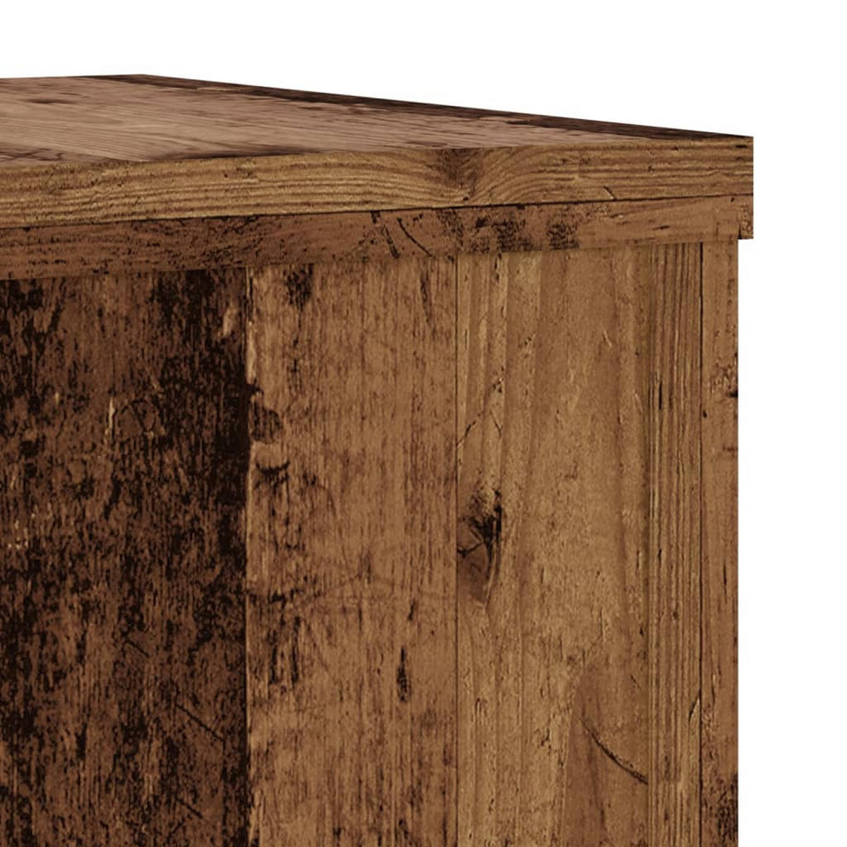 PFLANZENSTÄNDER 2er Set Altholz-Optik 25/25/80 Cm Holzwerkstoff - Braun, Holzwerkstoff (25/80/25cm) - vidaXL