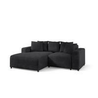 ECKSOFA Megan Xs In Stoff Poso - Anthrazit, Holzwerkstoff/Textil (240/165cm) - Fun Möbel