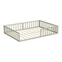 BODENBETT AUS METALL Minno Greige 205 x 145 cm ohne Matratze - Greige, Metall - VitaliSpa
